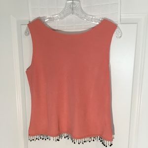 Ronni Nicole Ladies Sleeveless Pullover Top Peach Size M